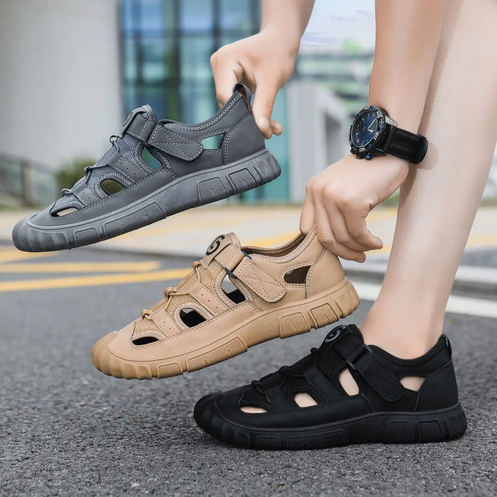 Men's Non-slip Wear-resistant Mesh Surface Hollowed Wading