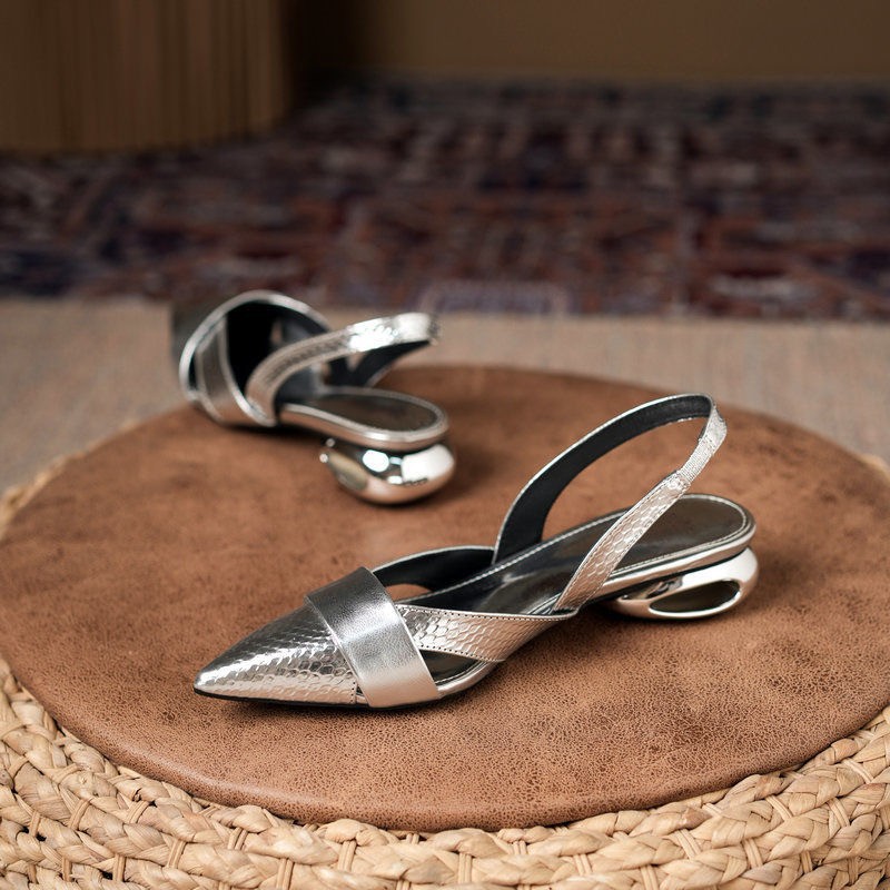 Luxury Womens Patent Leather Cutout High-Heel Sandals