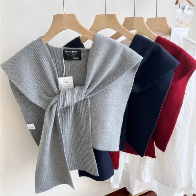 Air-conditioned Room Shoulder Pad Internet Celebrity Knotted Shirt Women's Scarf