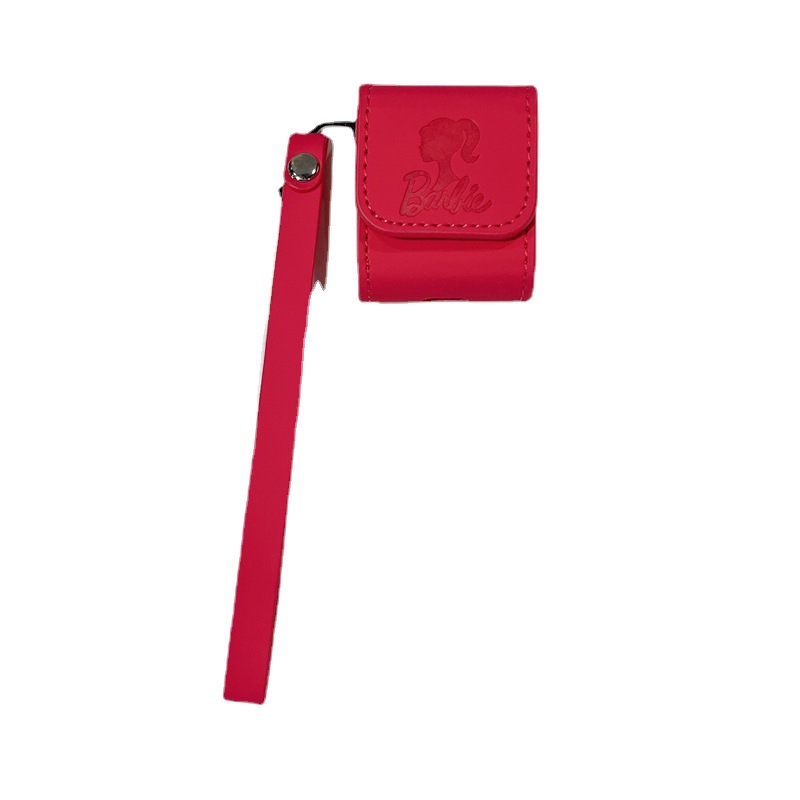 Rose Red Wireless Earphone Case Leather Soft Lanyard - Image 7