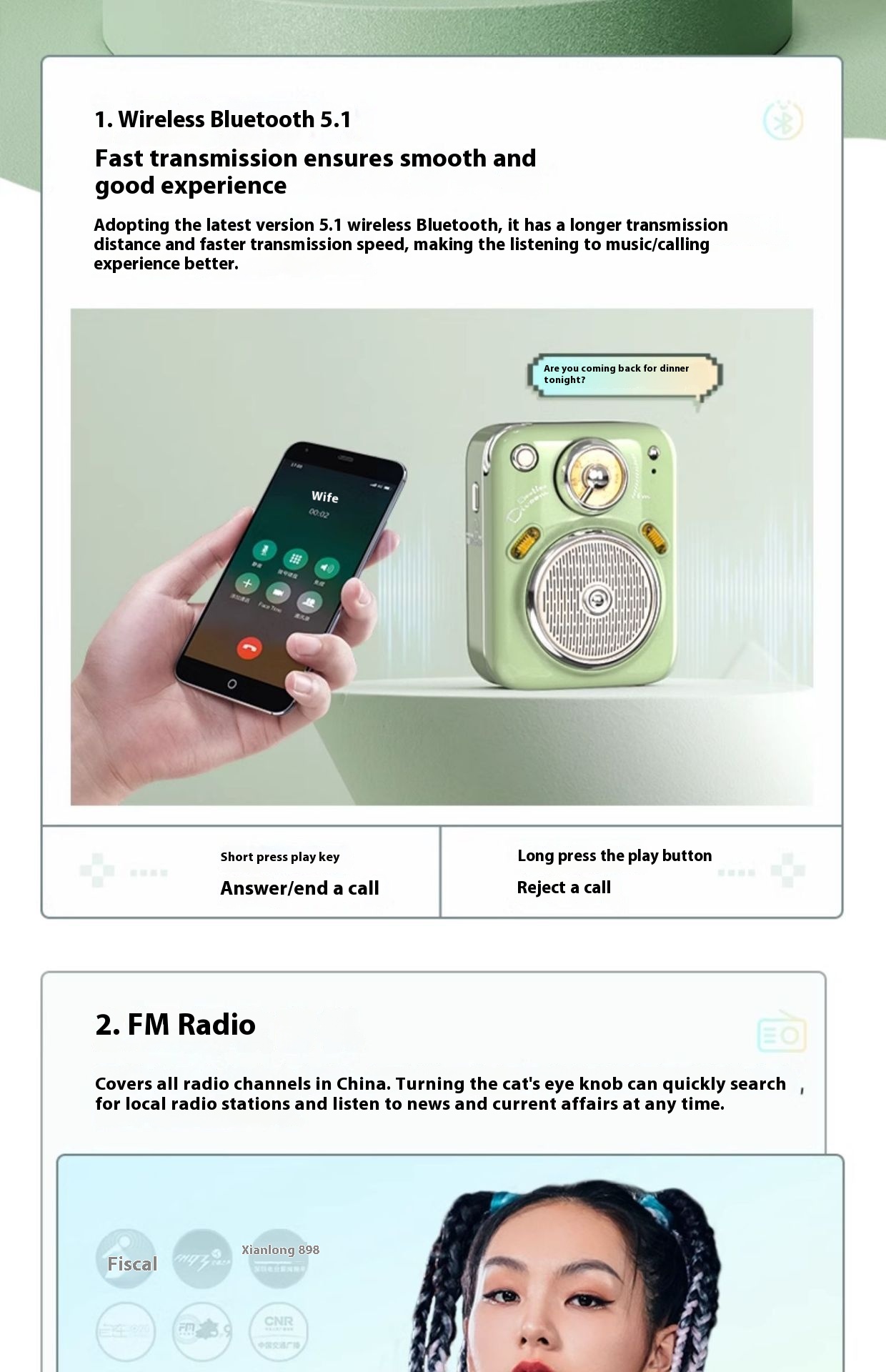 Bluetooth Mini-portable Audio Radio - Image 22