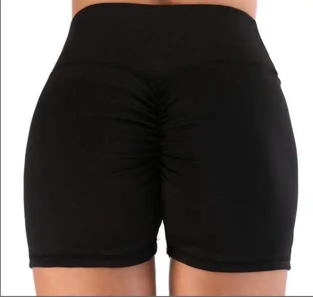 Women's Fashionable Casual Breathable Sports Hip Raise Slim Fit Shorts - Black