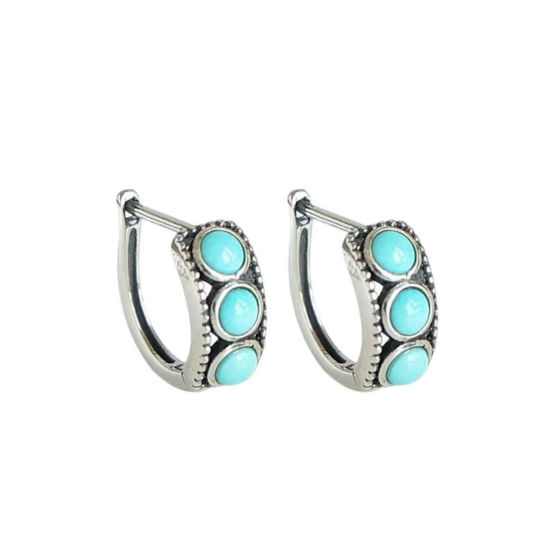 Neutral-Style Couple Earrings Imitating Natural Turquoise
