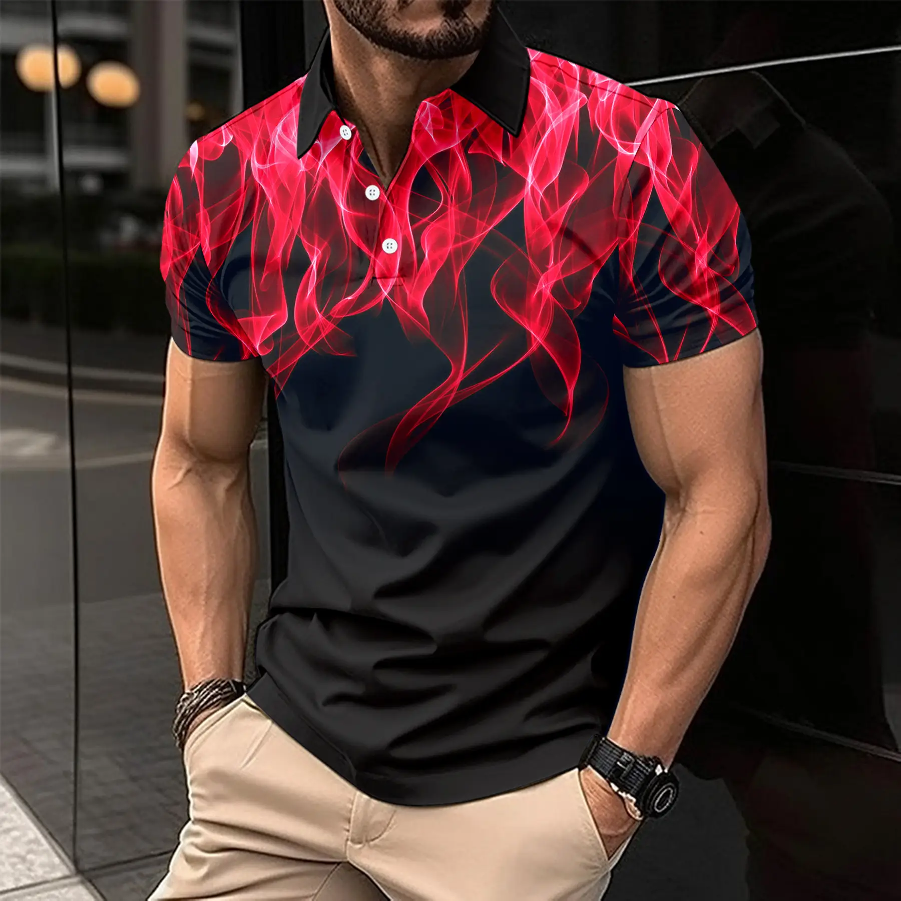 Lapel Button Business Digital Printing Top