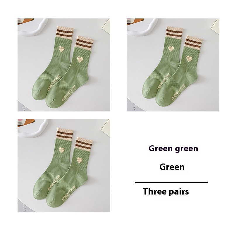 Green Pack Of Three Pairs