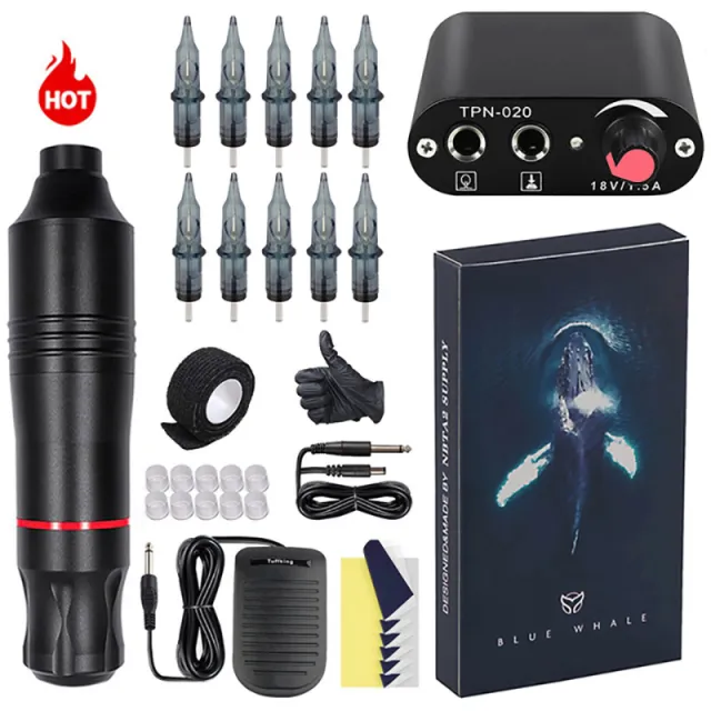Exclusive For Cross border Mini Tattoo Power Tattoo Pen Set Pen Motor Tattoo Machine Set Printer Set Black Suit - Shop at LoveMi