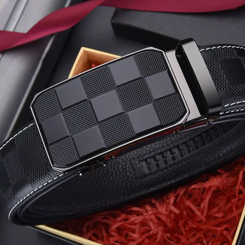 Men's Belt Automatic Leather Buckle