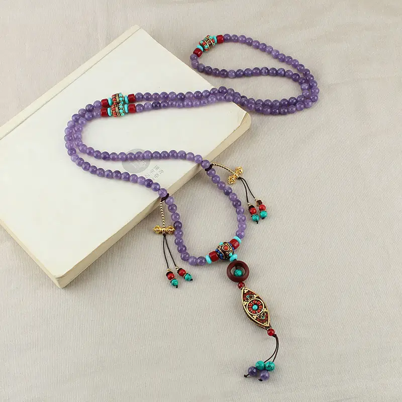 Crossbody Chain Tassel Multi-Circle Necklace