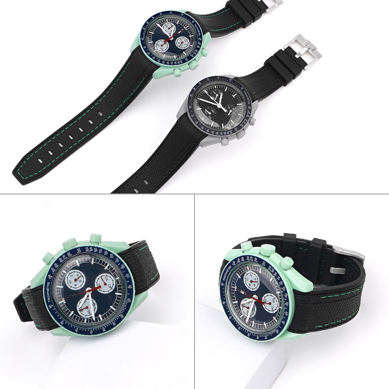 Curved-end Strap 20mm Silicone Watch Band For Men 3