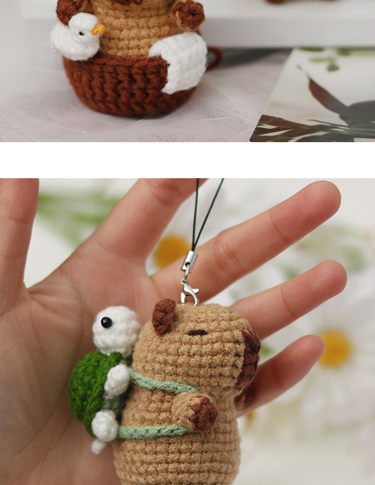 Capybara Crochet Kit | Animal Pendant Crochet Set