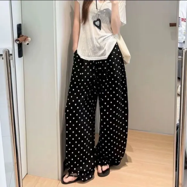 Womens Breathable High Waisted Straight Pants With A Drawstring Waist Black - Shop at LoveMi