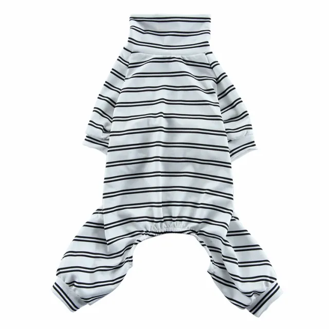 Summer Dog Clothes Striped Home Pajamas Thin White - Shop at LoveMi
