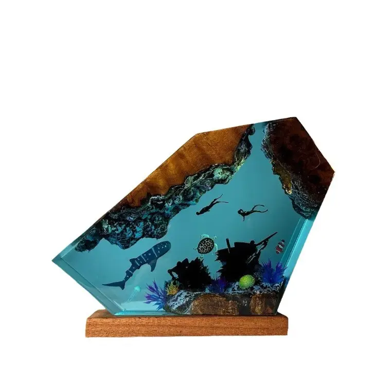 Submarine Resin Diving Creative Small Night Lamp