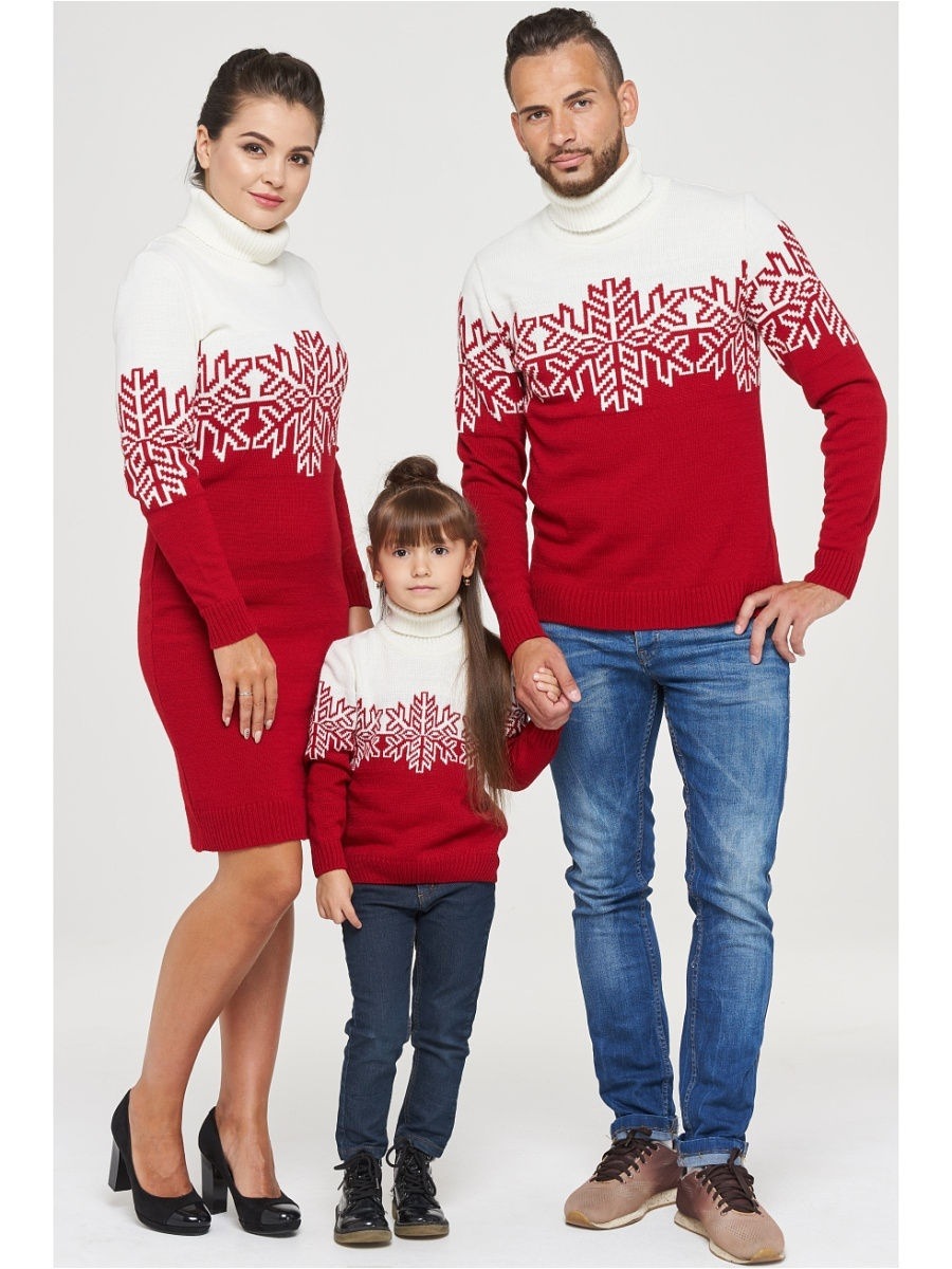 Title 7, Novo suéter jacquard para pais e filhos de Natal