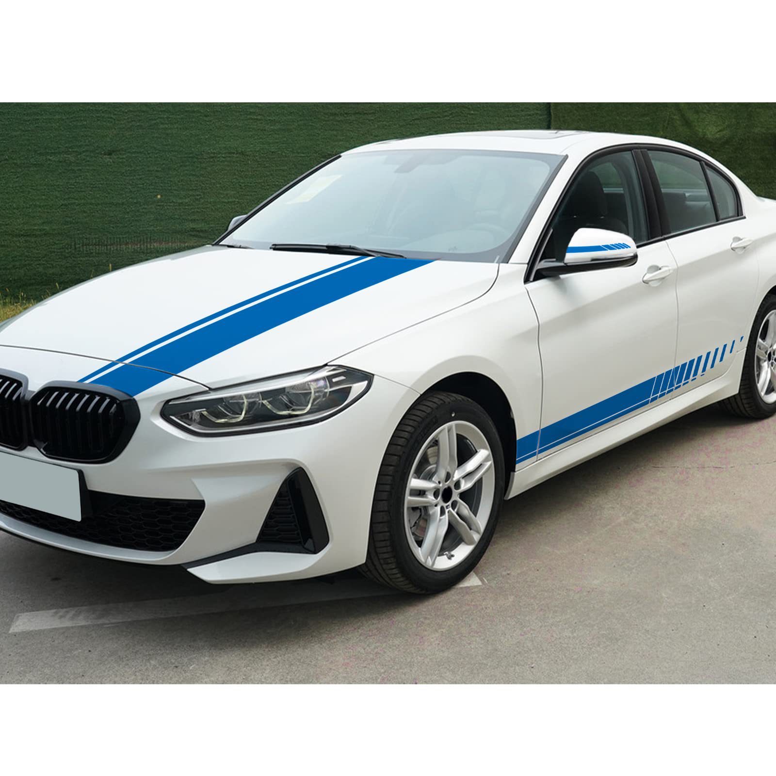 Title 9, Car Body Beltline Stickers Side Skirt Striped M...