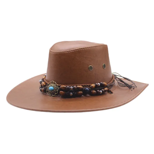 Female Big Brim Sun proof Western Cowboy Hat Khaki - Shop at LoveMi
