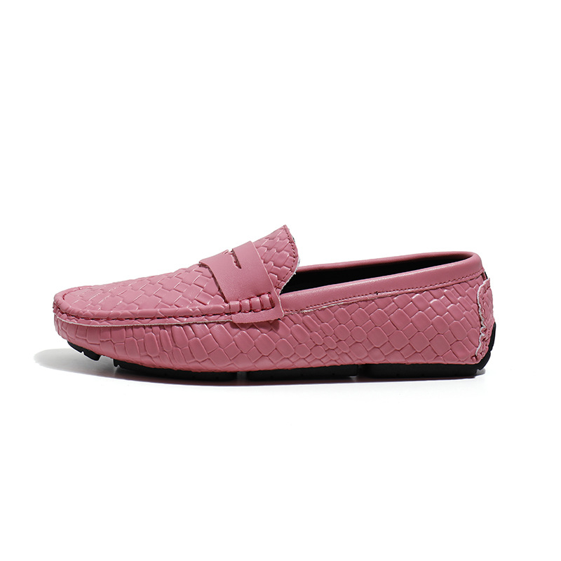 Men's Woven-pattern Leather Shoes Slip-on Loafers 27 085c0bf3 b07f 4a3d 9361 ef2bfea4fe3c