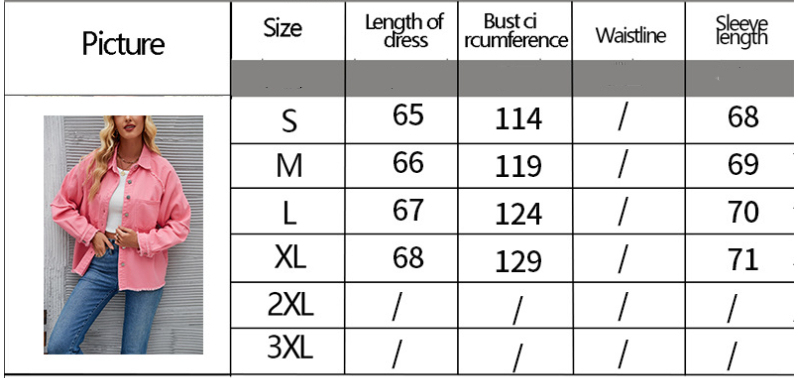 Women's Double-pocket Washed Long-sleeved Denim Coat - Image 22