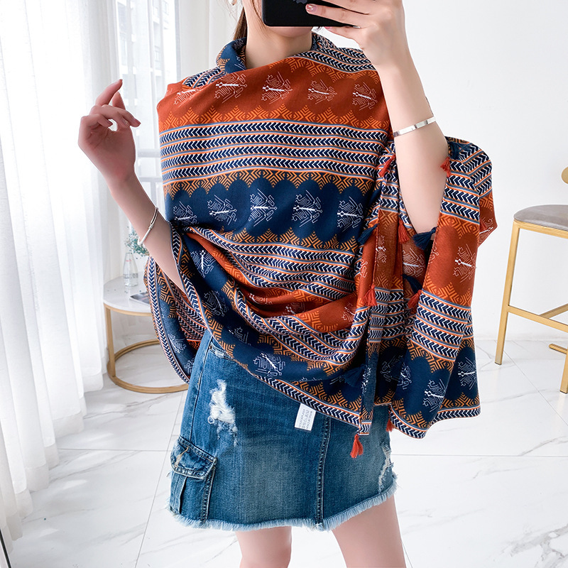 Ethnic Style Scarf Summer And Autumn Long Korean Style Scarf