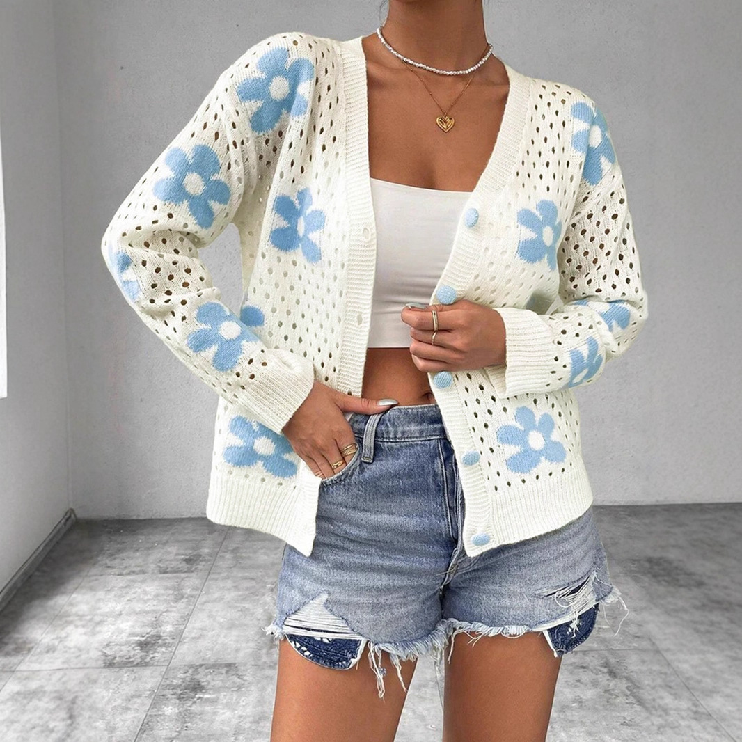 Women's Elegant Hollow Knitted Sweater