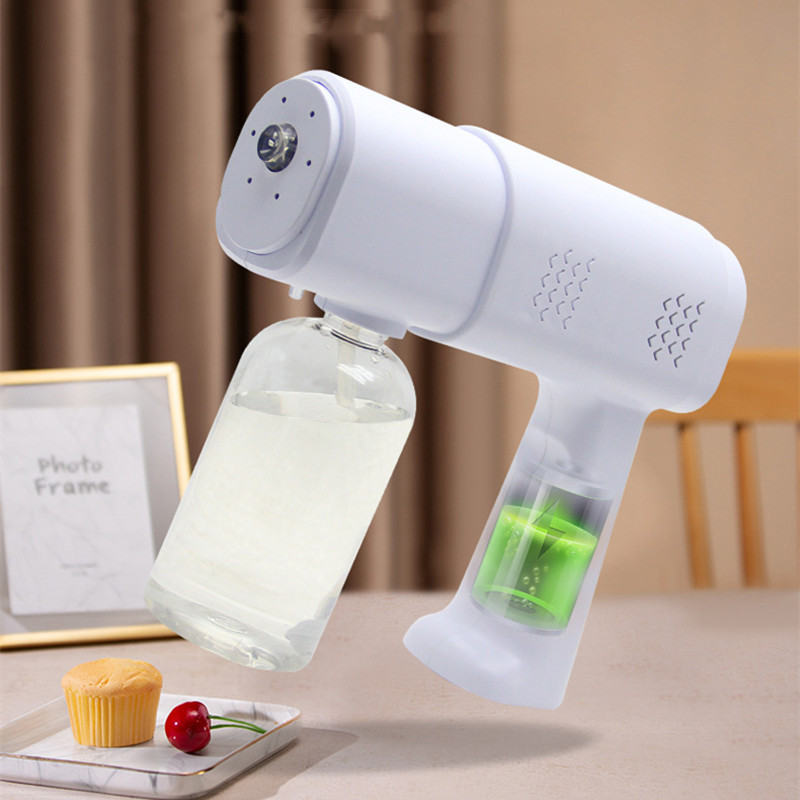K55 Disinfection Gun Wireless Atomizer Alcohol Sterilizer Handheld Spray Pistol K5 Rechargeable Blue Light Salt Water Atomization Gun