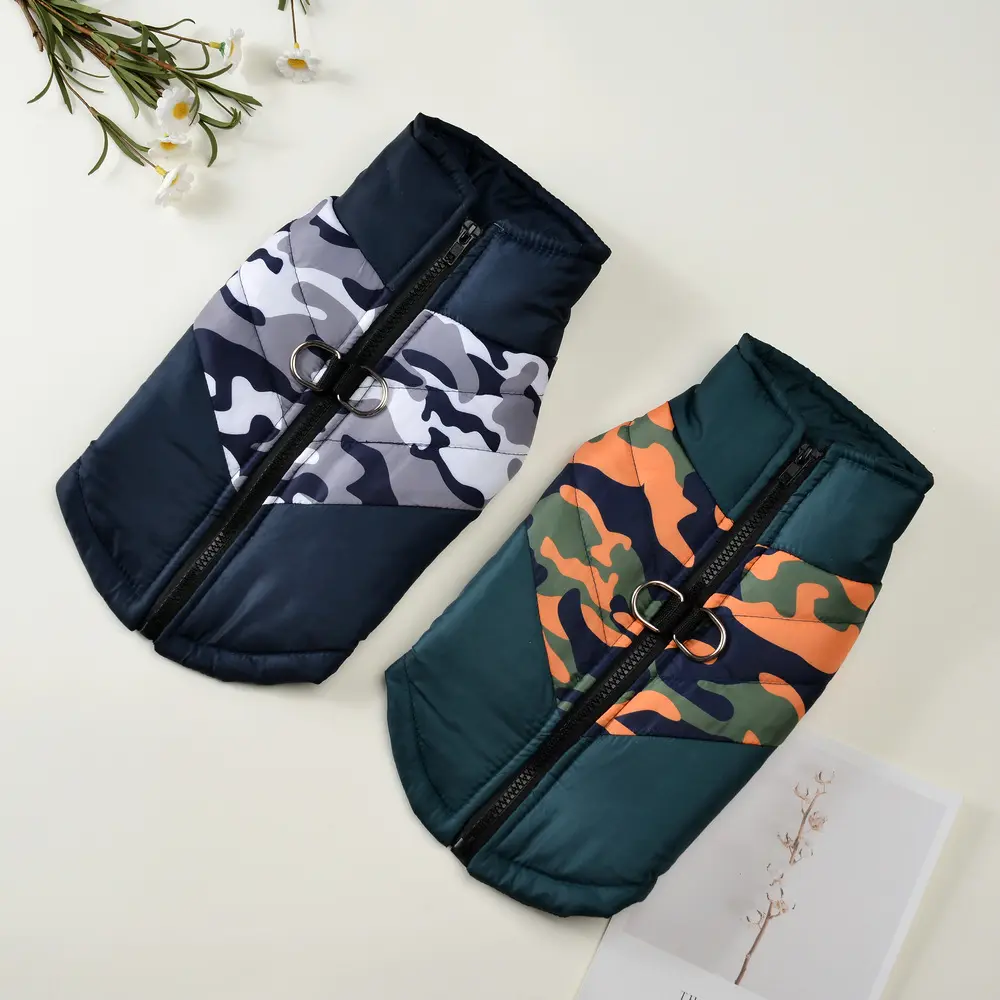 AutumnWinter Pet Clothing Camouflage Print Puppy