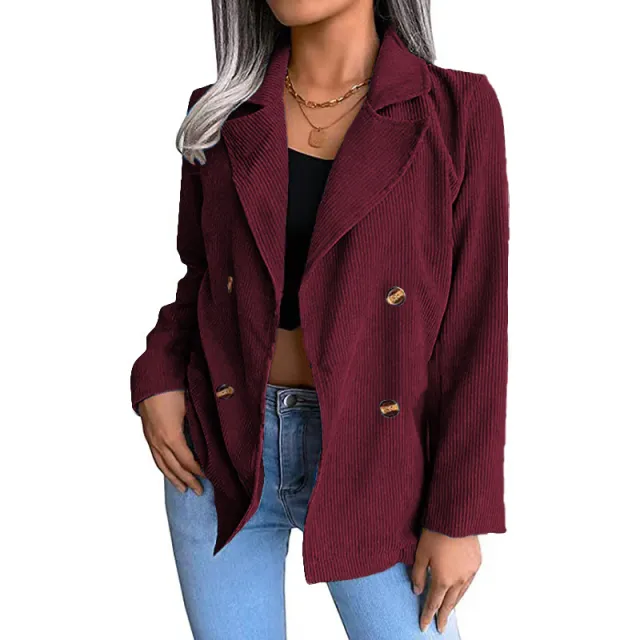 European And American Women's Clothing Corduroy Suit Red - Shop at LoveMi