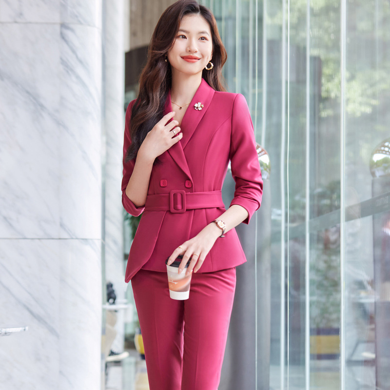 Womens Two-piece Set Long-sleeve Jacket And Pants 4