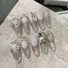 Handmade Wear Nail Size Rhinestone - Long T - View 1