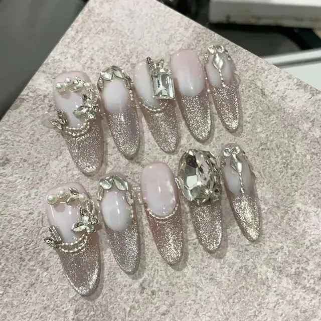 Handmade Wear Nail Size Rhinestone Long T - Shop at LoveMi