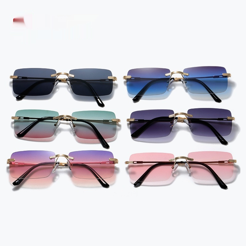 Frameless Personality Square Sea Sunglasses Comfortable Sun Glasses - Image 5