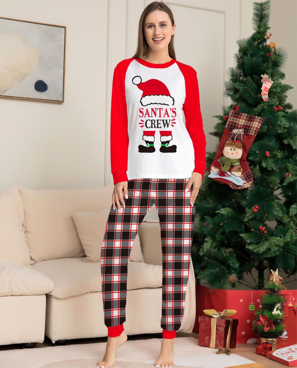 Title 7, Alphabet Plaid Hat Printed Housewear Pajamas