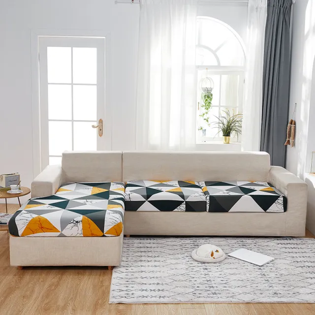 Milk Silk Printed Sofa Seat Cover Stretch Sofa Cushion Cover Simple Style - Shop at LoveMi