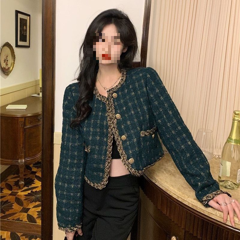 Title 7, Womens Coat New Vintage French Plaid Color Con...