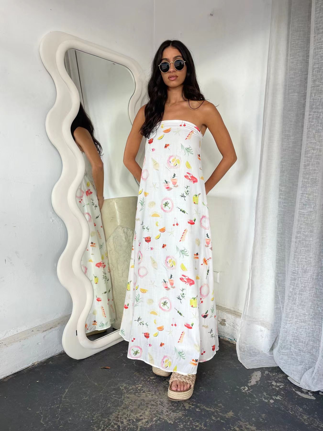 Fashionable And Comfortable Sexy Bandeau Long Dress Color - Shop at LoveMi