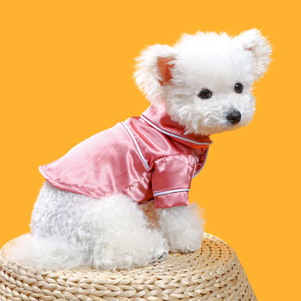 Pet Pajamas Clothing Comfortable Silk - Pink