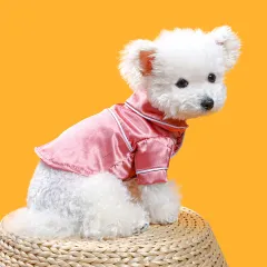 Pet Pajamas Clothing Comfortable Silk - Pink - View 1
