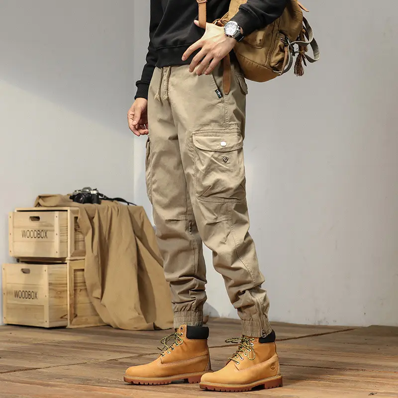Overalls Men's Slim-fitting Ankle-tied Casual Pants Summer