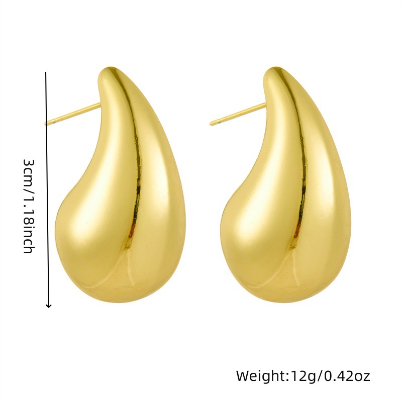 Personalized High-grade Gold-plated Hollow Water Drop Pendant Stainless Steel Suit