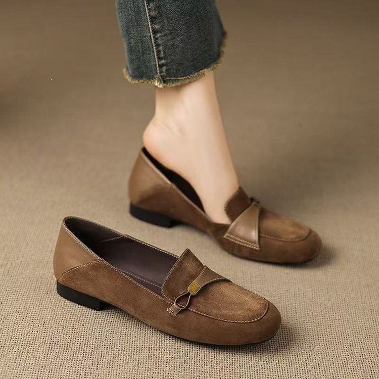 Retro Round-toe Soft-soled Loafers Slip-on Flats product image