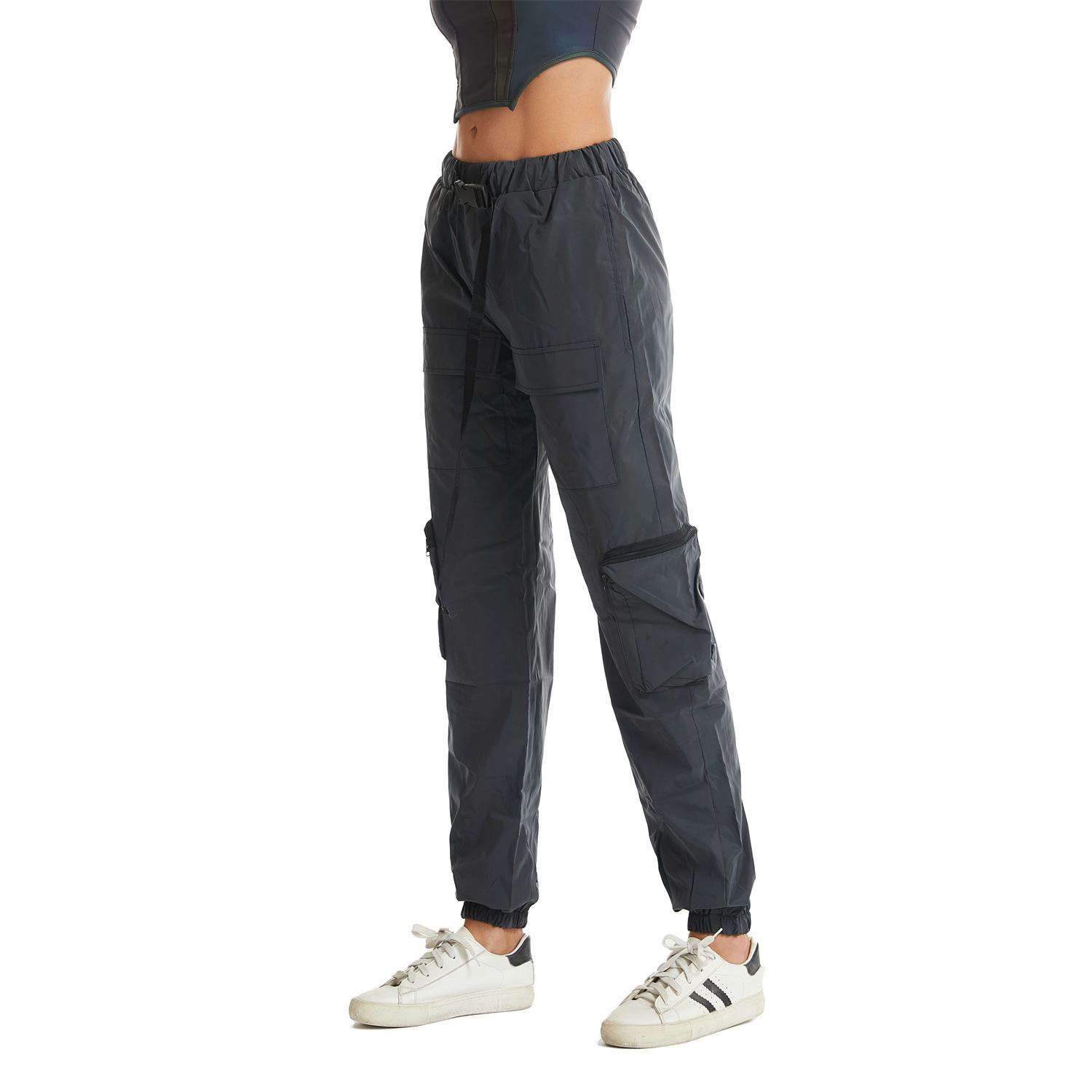 Casual Plus Size Women's Clothing Colorful Reflective Overalls