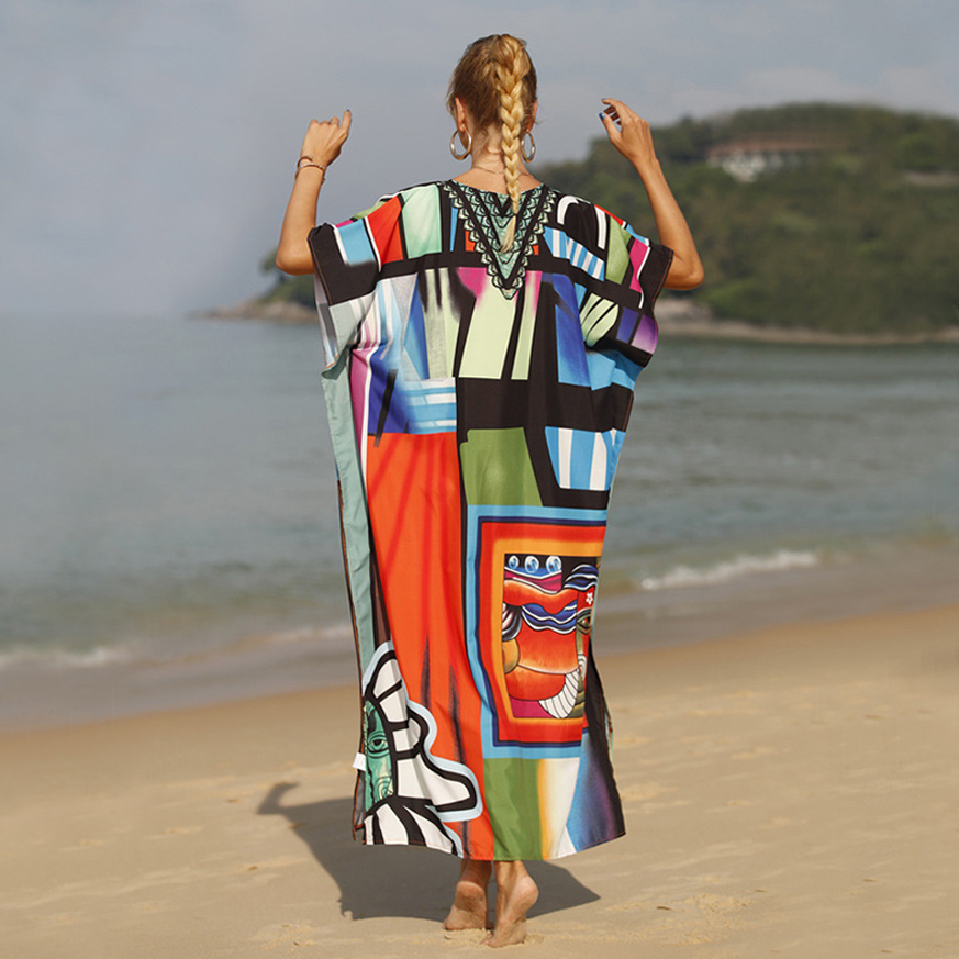 Printed Resort Robe Fashionable Beach Dress