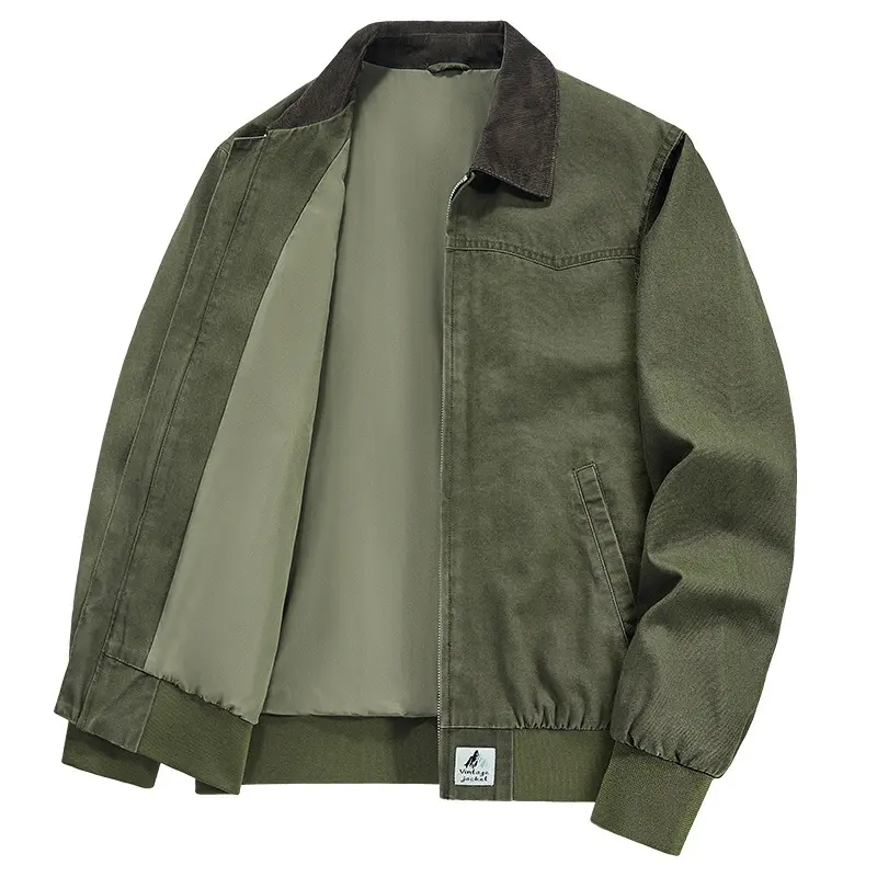 Spring And Autumn Washed Denim Work Jacket