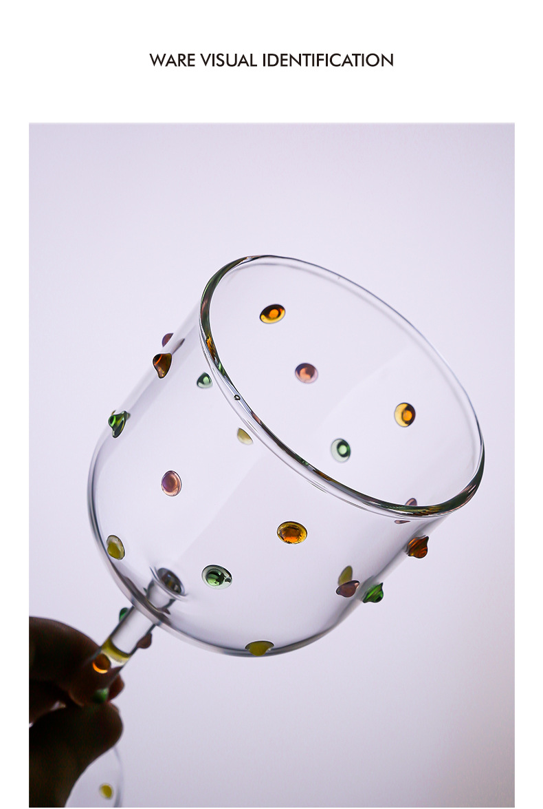 Title 5, Creative Colored Candy Bean High Beauty Wine Glass