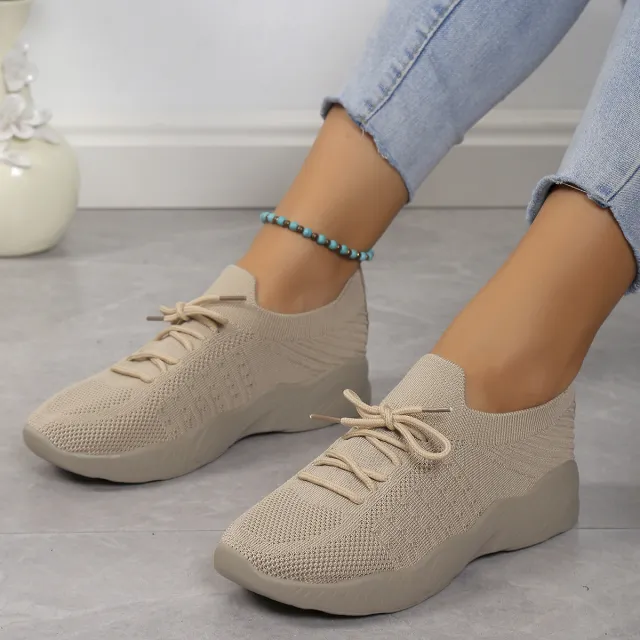 Soft Bottom Lightweight Breathable Casual Women's Sports Shoes Khaki - Shop at LoveMi