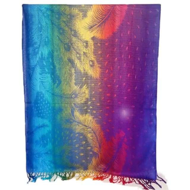 Women's New Ethnic style Tassel Scarf Cotton Twill Shawl Sapphire Blue - Shop at LoveMi