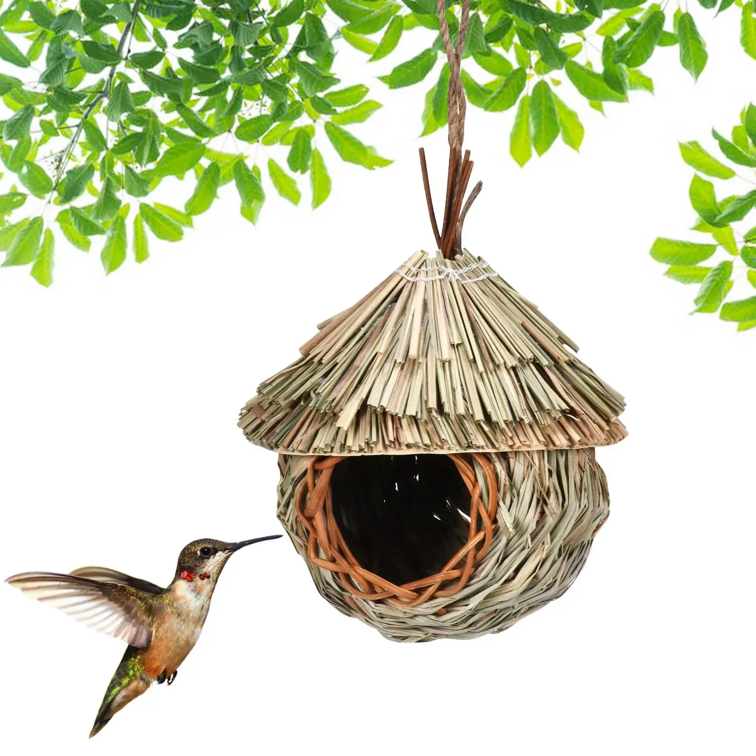 Creative Hanging Straw Bird Nest Manual Environment