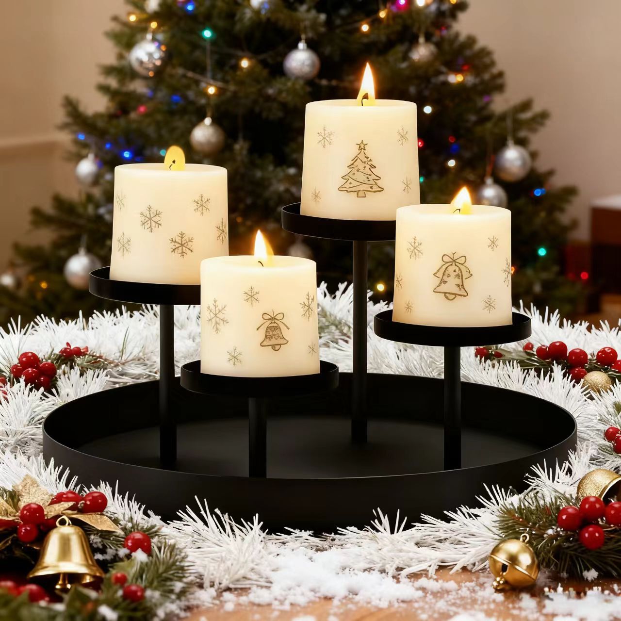 Suport din fier forjat pentru lumânări Cupa decorativă Tealight