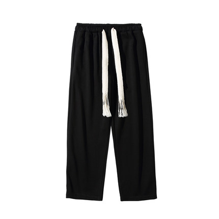 Drawstring Sweatpants Men's Loose Straight Wide-leg Pants