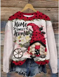 Casual Round Neck Long-sleeved Sweater For Daily Use - 3V5Yy7Z - View 1